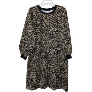 The GET long sleeve‎ Black and Tan Sweatshirt Dress size XL